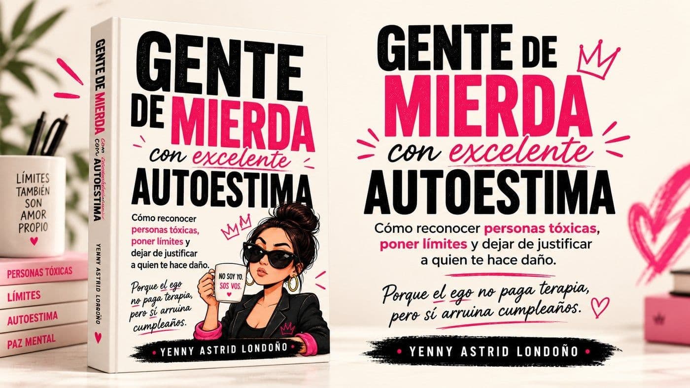 Yenny Astrid con el libro Gente de mierda con excelente autoestima en un post sobre autoestima sin auditoría